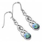 Abalone Celtic Trinity Knot Earrings - e381h